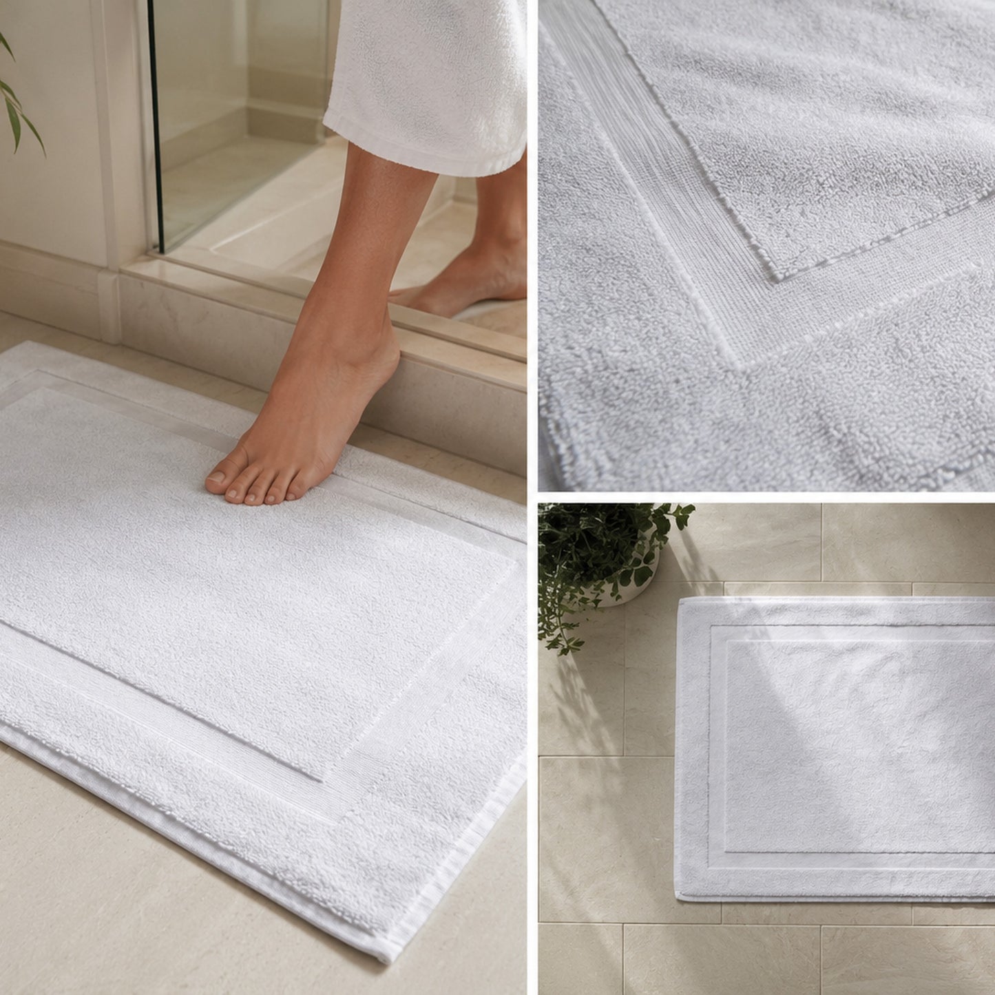 Premium Cotton Bath Mat – 1000 GSM