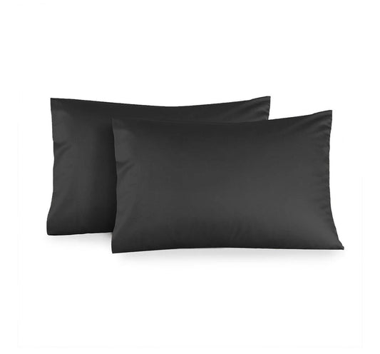 BLACK SOLID PILLOW CASE
